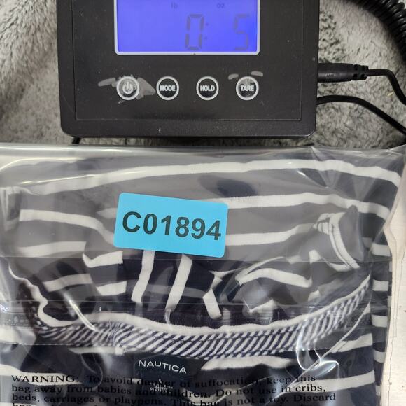 Nautica Top Womens L Blue White Striped Knot Short Sleeves Tee Cotton Casual - Picture 10 of 10